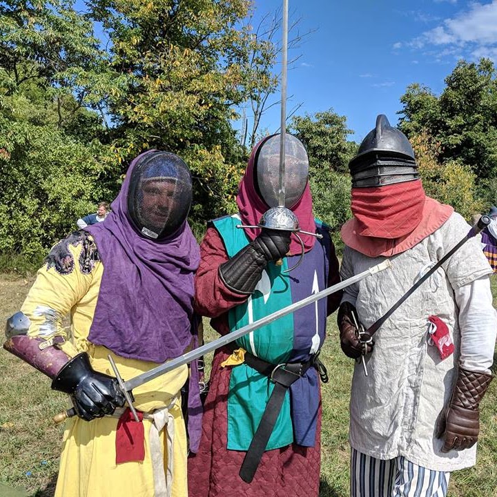 Three Fencers in Armor